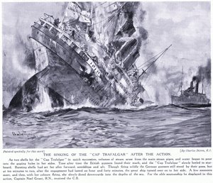 El hundimiento del Cap Trafalgar de Charles Edward Dixon